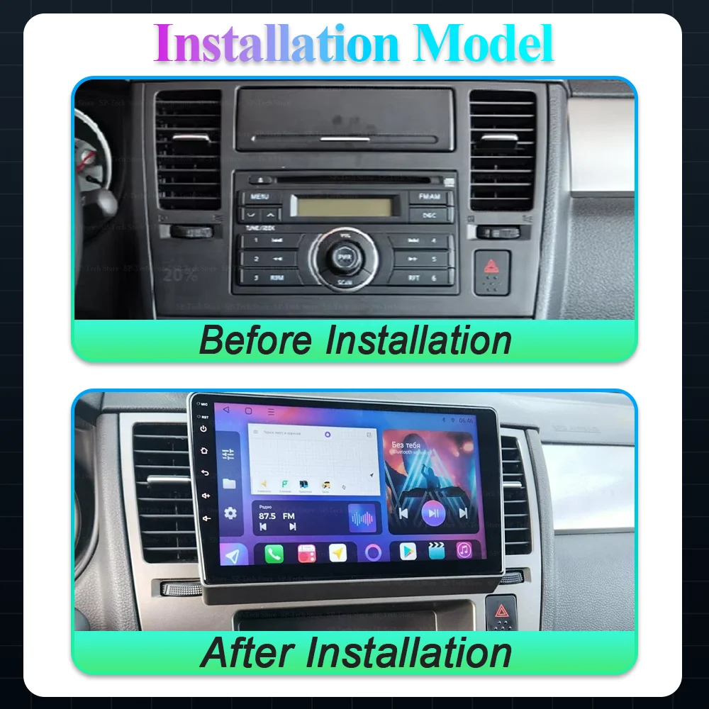 Android 16 For Nissan Tiida C11 2004-2013 Carplay Auto 5g Wifi Gps Car Radio Navigation Multimedia Video Player Stereo Head Unit