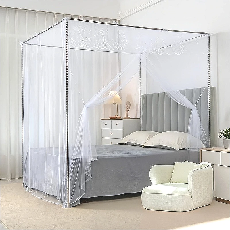 Princess Lace Mosquito Net 4 Corners Canopy Bedding Full Size Home Textile Decoration for Bedroom Dormitory Luxury Protection
