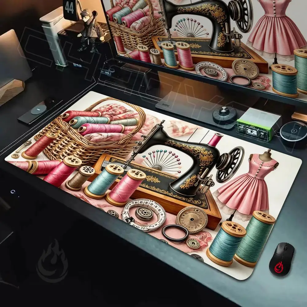 Exquisite Sewing Machine Mouse Pad Large Computer Office Game Table Mats Rubber Anti-slip XXL Mouse Mat HDP Long Desk Pads