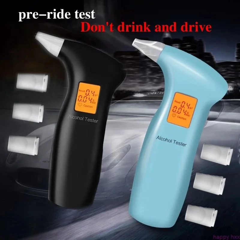 Automobile Portable Orange Light Blow Type Alcohol Detector Hand-held Breathing Type Digital Display Measuring Instrument