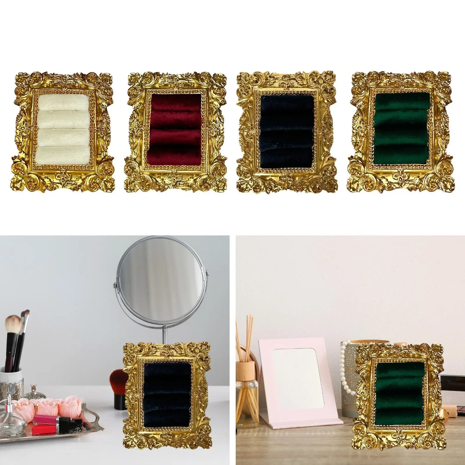 

Держатель для колец в винтажном стиле, органайзер для ювелирных изделий из смолы для юбилейных церемоний