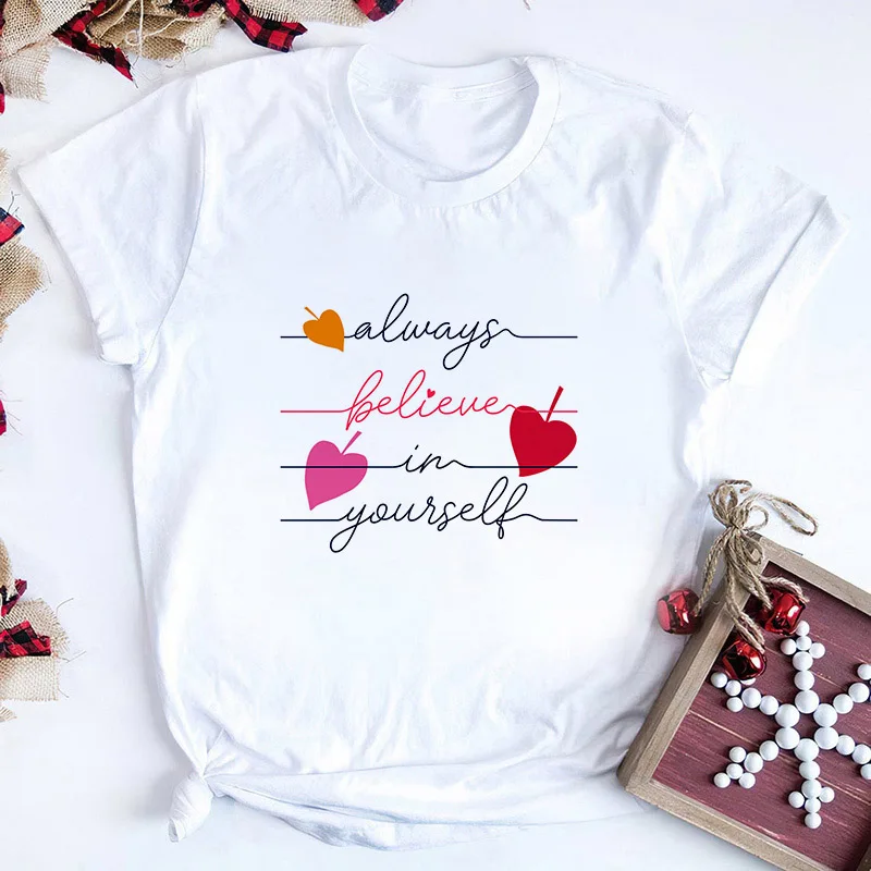 Women Love Yourself Letter Graphic 2021 New Summer Cute Fashion Lady Clothes Tops Tees Printed Female Tshirt hort sleeve T-Shirt