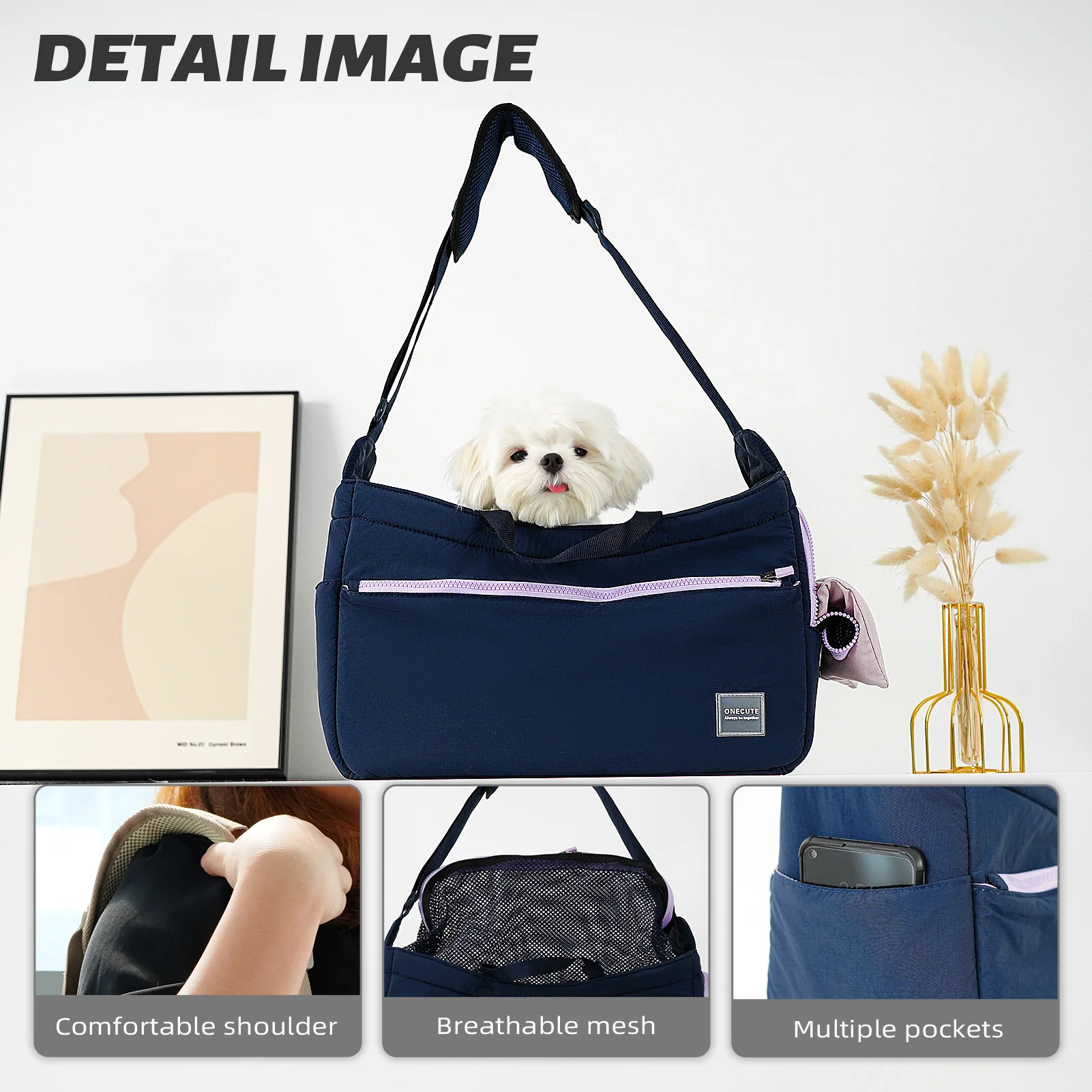 

Onecute Pet Carrier Shoulder Bag Travel Bag Business Packages Transport Basket For Small Medium Dogs