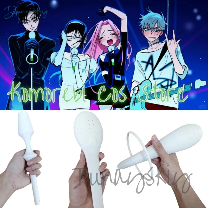 Microphone Model Anime Alien Stage Mizi Sua Luka Cosplay Prop Female Male Roleplay Party 26CM Ruler of my heart Perform Prop Set