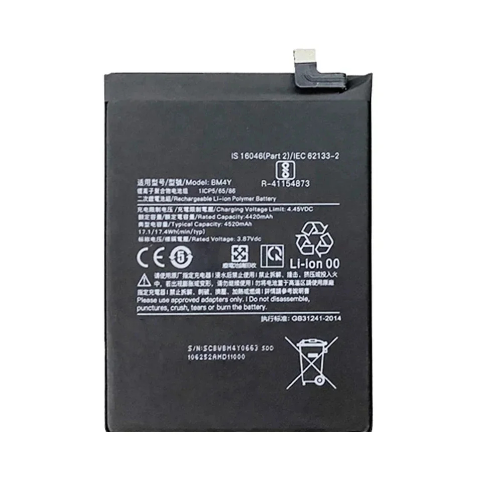 Replacement Battery BM4Y Xiaomi Poco F3 For Redmi K40 Pro K40pro 4520Mah