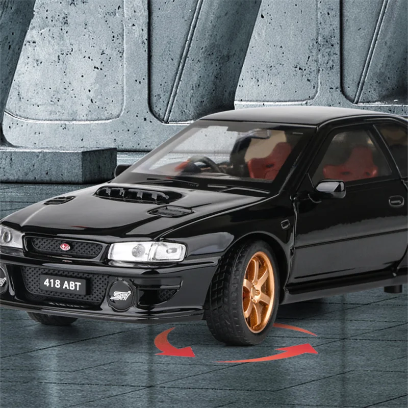 1:32 Subaru Impreza WRX STI Alloy Sports Car Model Diecasts Metal Racing Vehicles Car Model Simulation Sound Light Kids Toy Gift