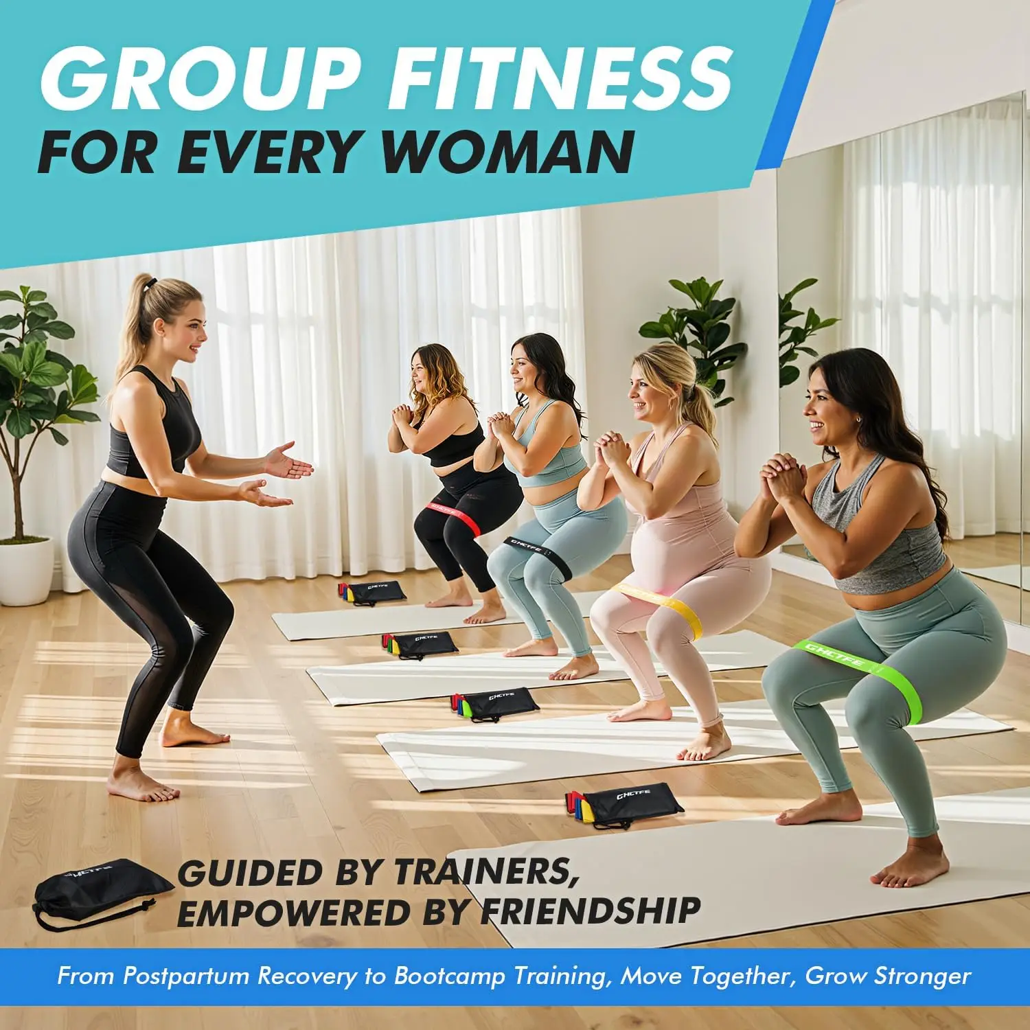50PCS Resistance Bands for Gym Studios, Trainers & Schools, Elastic Material, Color - Coded, Durable for Pilates, Yoga and Rehab