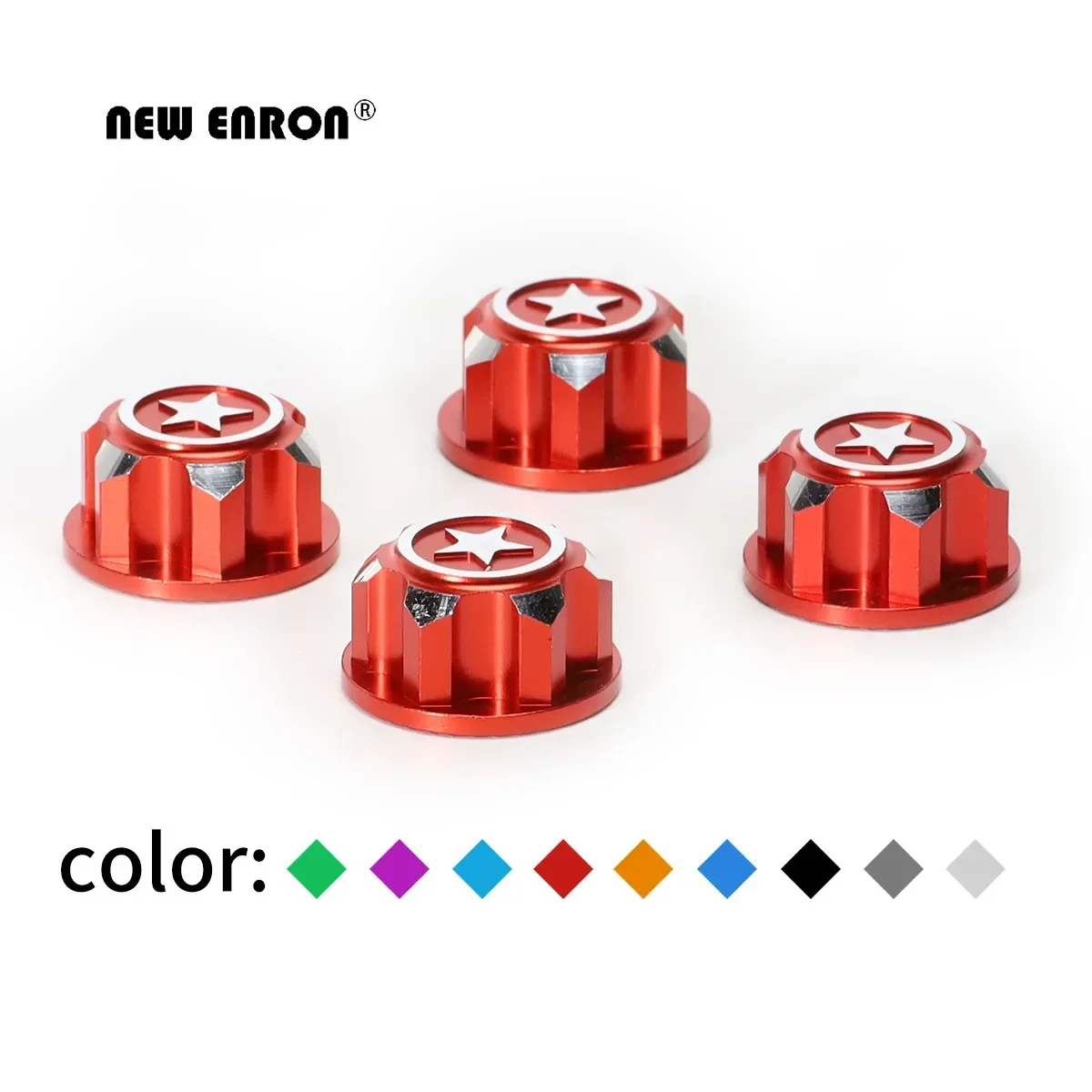 NEW ENRON Aluminium CNC 17MM Hex Wheel Nut Center Cap for RC Car Traxxas 1/5 1/8 1/10 Monster Truck X-Maxx SUMMIT E-REVO