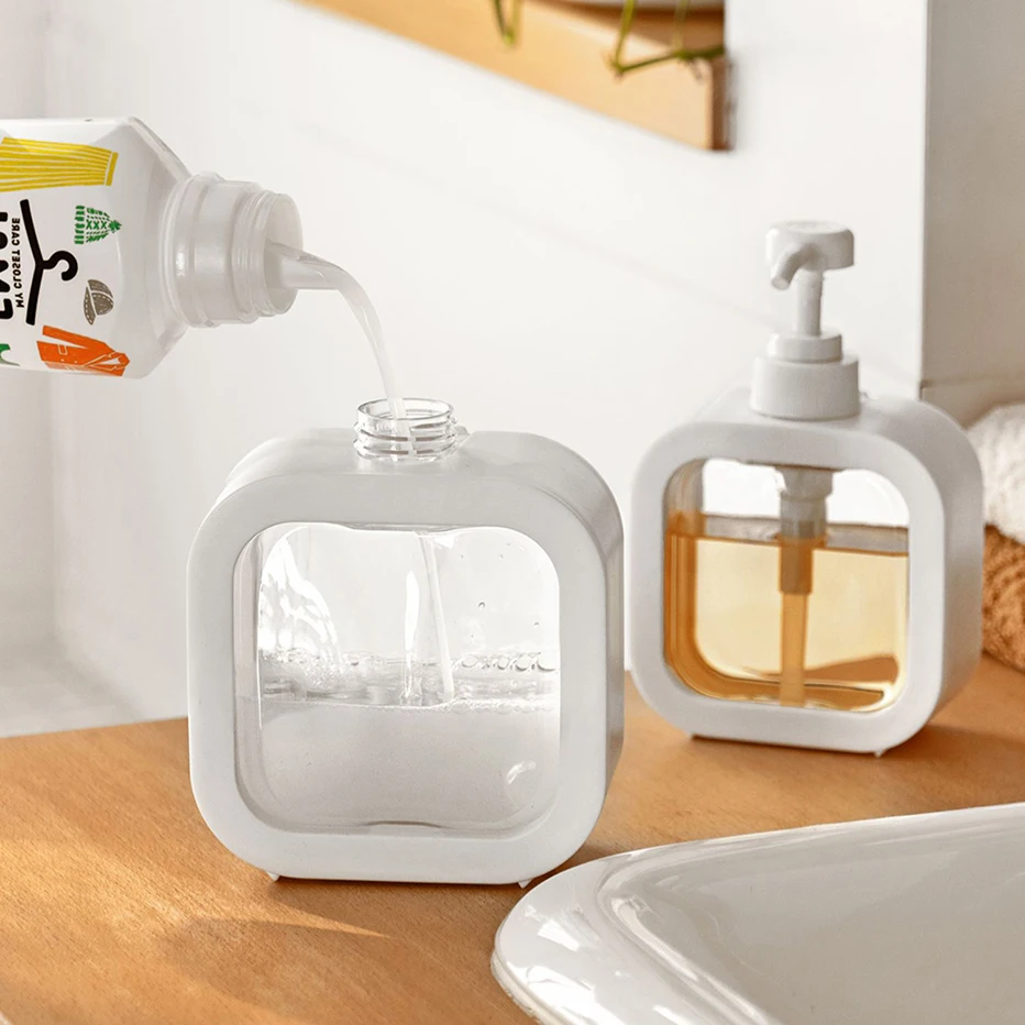 Lotion Dispenser Foaming Shampoo Bottles Hands Dishes Laundry Detergent Dispenser Container Bathroom Kitchen Soap Organizer