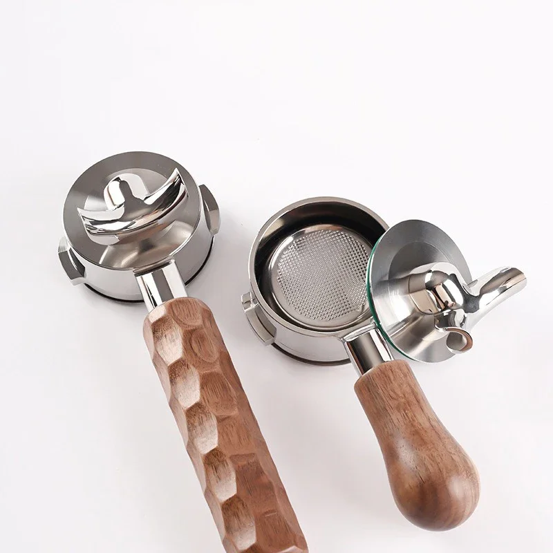 58MM Coffee Double Spout Filter Removable Splitter Spout 304 Stainless Steel 2-in-1 Coffee Handle Filter Barista Tool