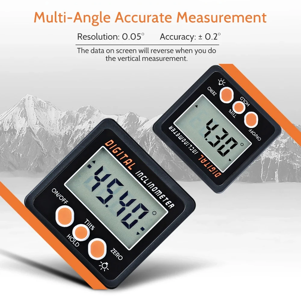 360 Degree Digital Protractor Inclinometer Carpenter Tools Electronic Goniometer Digital Level Angle Finder Measurement Box