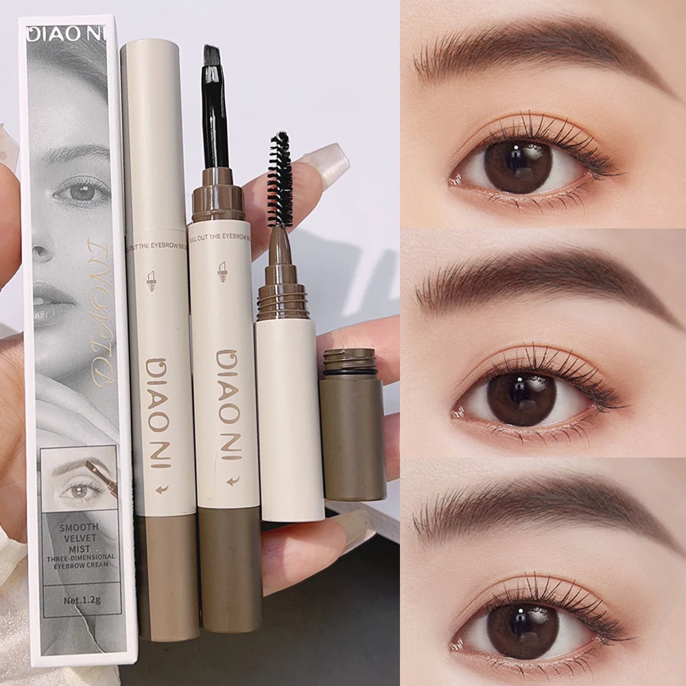 Eyebrow Dyeing Cream Pencil Natural Long Lasting Waterproof Black Grey Eyebrow Tattoo Cosmetics Eyeliner Lying Silkworm Makeup