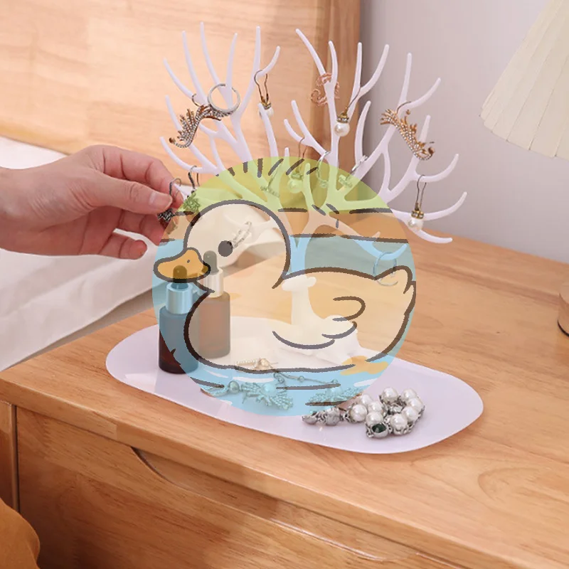 

Подставка-органайзер для украшений: поднос-дерево, стойки для хранения, для серег, ожерелий, колец, шкатулки для украшений, настольный органайзер, декор для макияжа