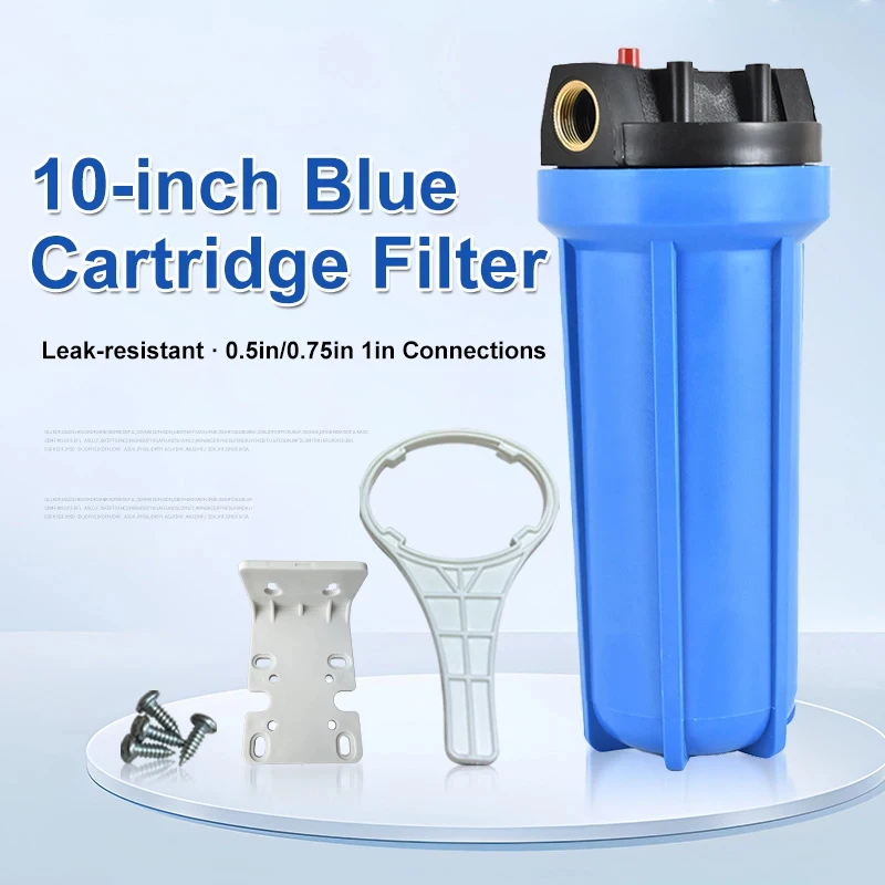 

10-inch Medium-Thick Blue Bottle 4-inch, 6-inch, 1-inch High-Flow Filter Cartridge Single-Stage Pre-Filter Bottle