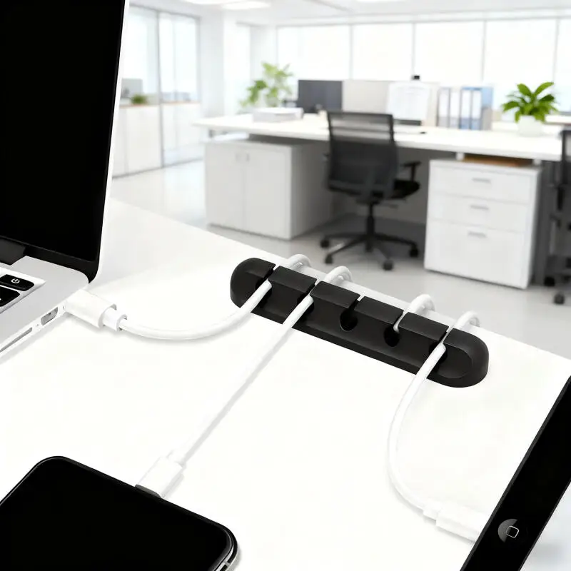 Cable Organizer Silicone USB Cable Winder Desktop Tidy Management Clips Cable Holder For Mouse Keyboard Headphone Wire Organizer