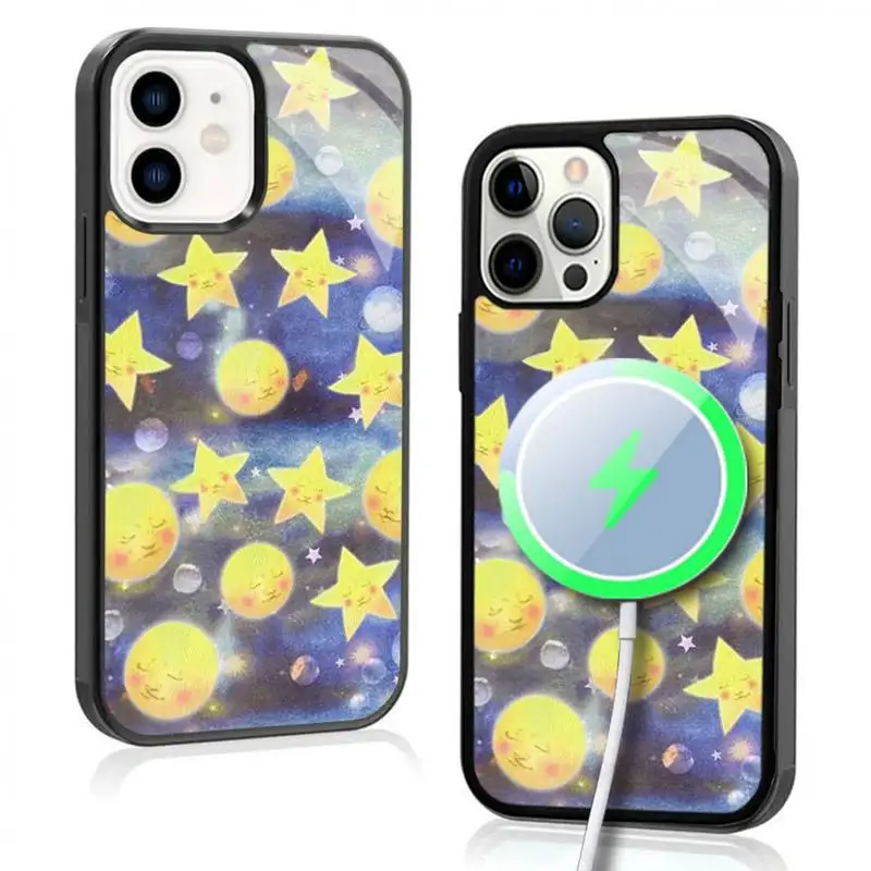 Celestial Dreaming Phone Case For IPhone 11 12 13 14 15 Plus Pro Max Mirror Acrylic Cover For Magsafe Wireless Charging