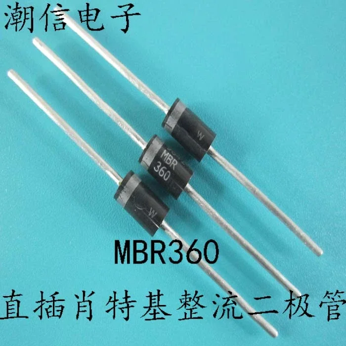 5PCS/LOT NEW ORIGINAL MBR360 = SR360 3A 60V In-Line Schottky Rectifier Diodes DO-201AD