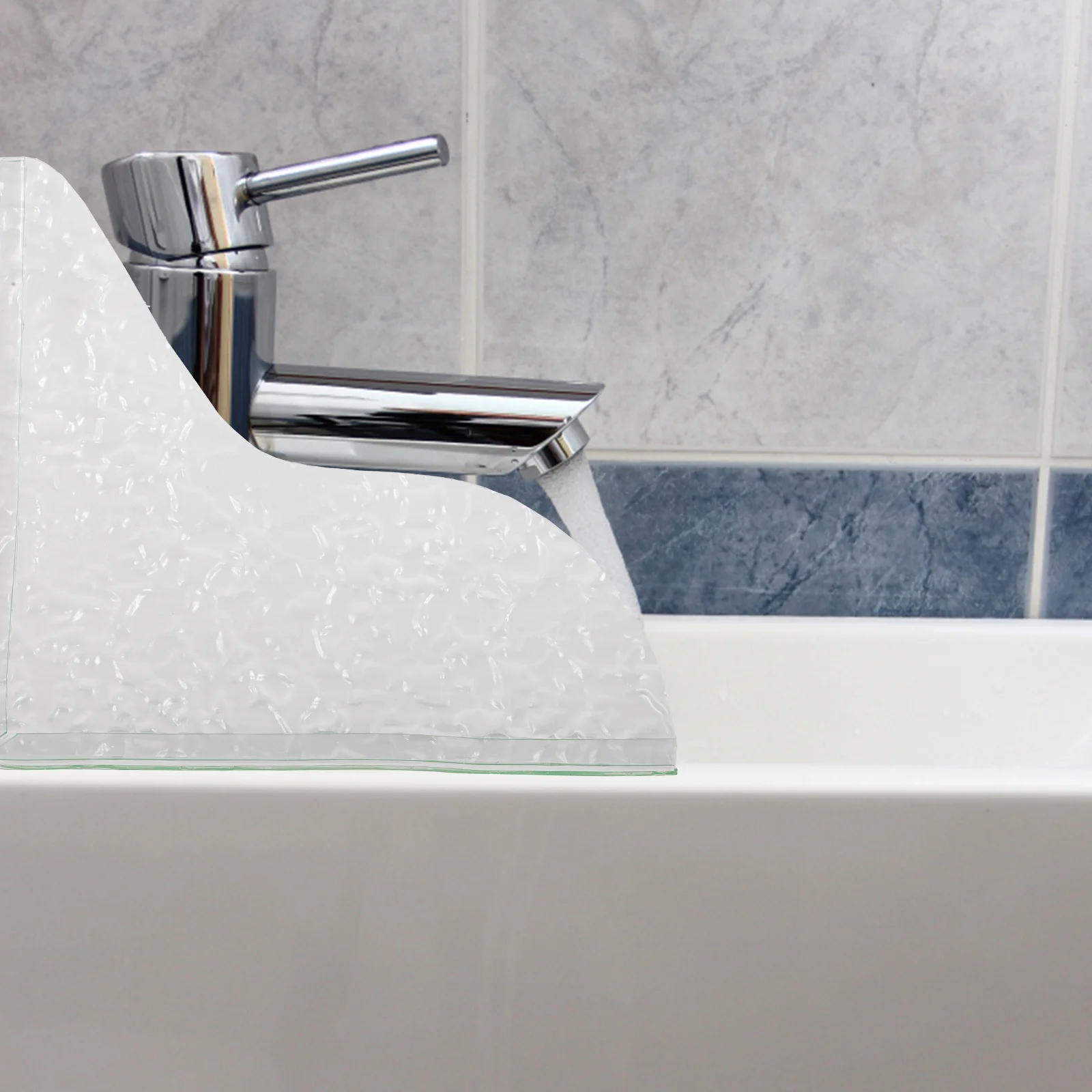 

2 Pcs Acrylic Bathtub Splash Guard Transparent Shower Edge Bathroom Wash Basin Corner Splashing Protector Long Life