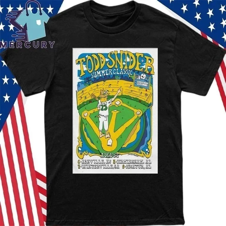 Todd Snider Aug 7 2025 Tour Poster T-Shirt