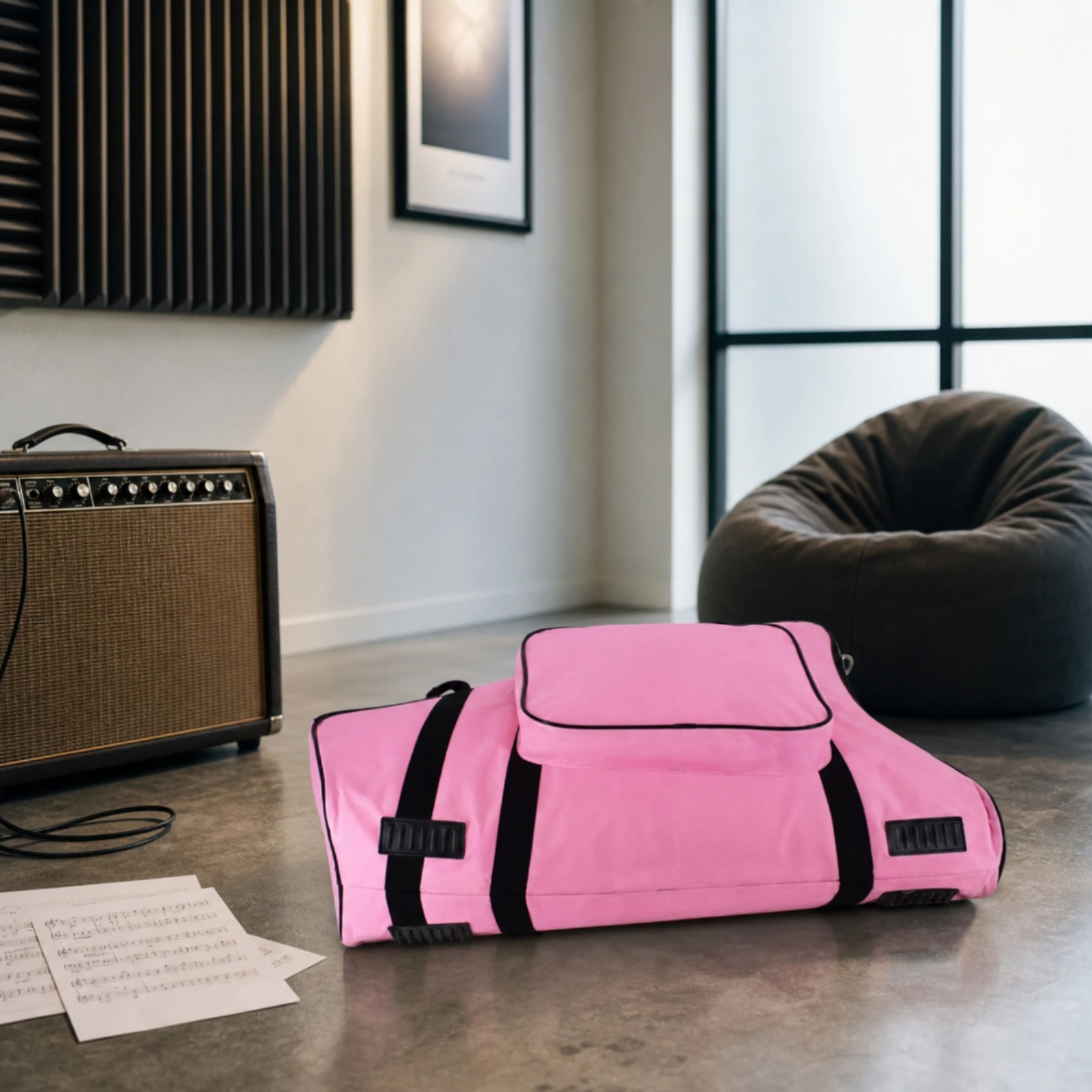 Musical Instrument Carrying Case Safeguarding Padded Harp Bag with Zippered Closure for Musicians, Everyday Travel, Rehearsals