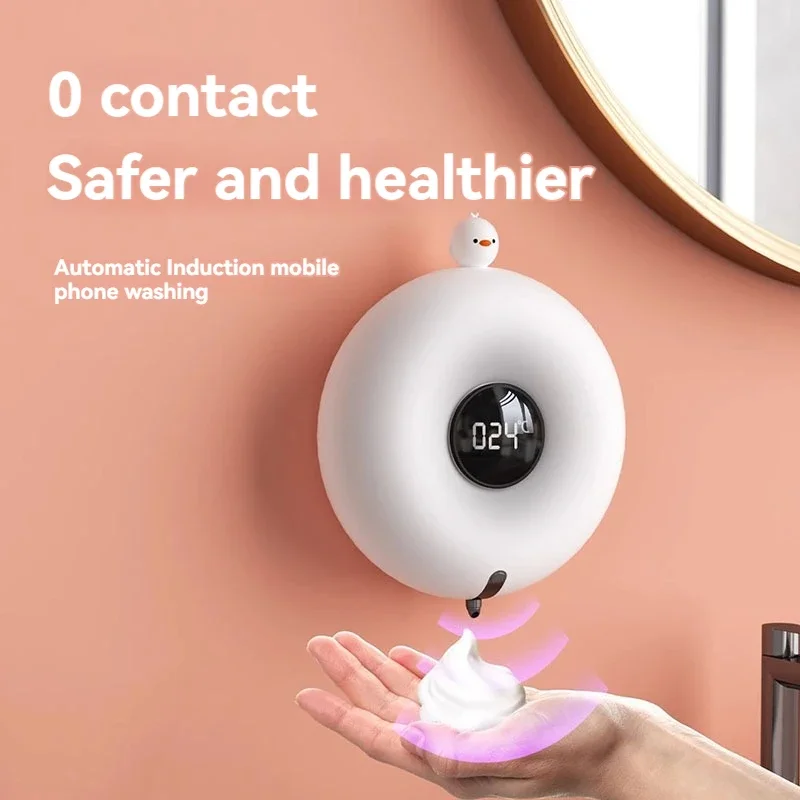 Automatic infrared sensor smart soap dispenser foam wall-mounted disinfection machine donut hand sanitizer