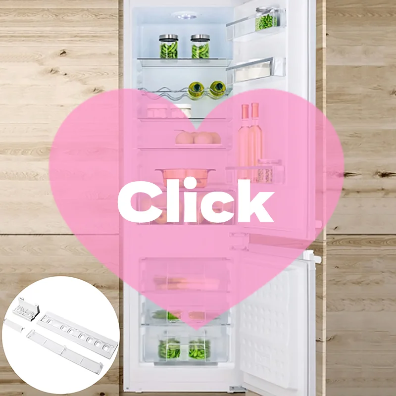 1Set Eingebettet Kühlschrank Gleitschiene Für Kühlschrank Tür Gleitschiene Montage Kit Kühlschrank Tür Schiebe Guide Moving Rutsche