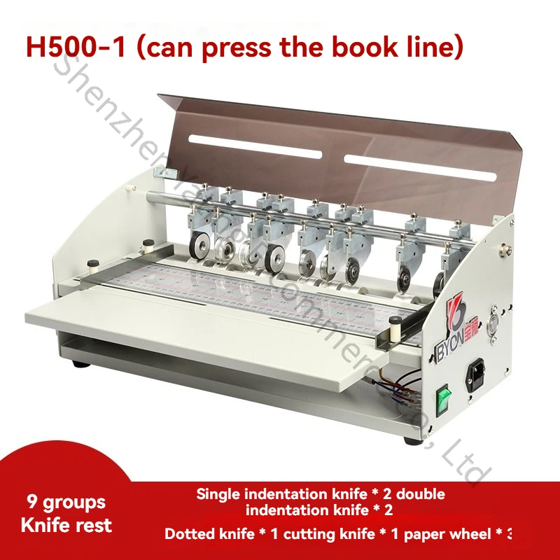 Adhesive Marking Machine Electric Dotted Line Indentation Machine , Graphic Solid Line Photo Album, Dotted Line Press Machine