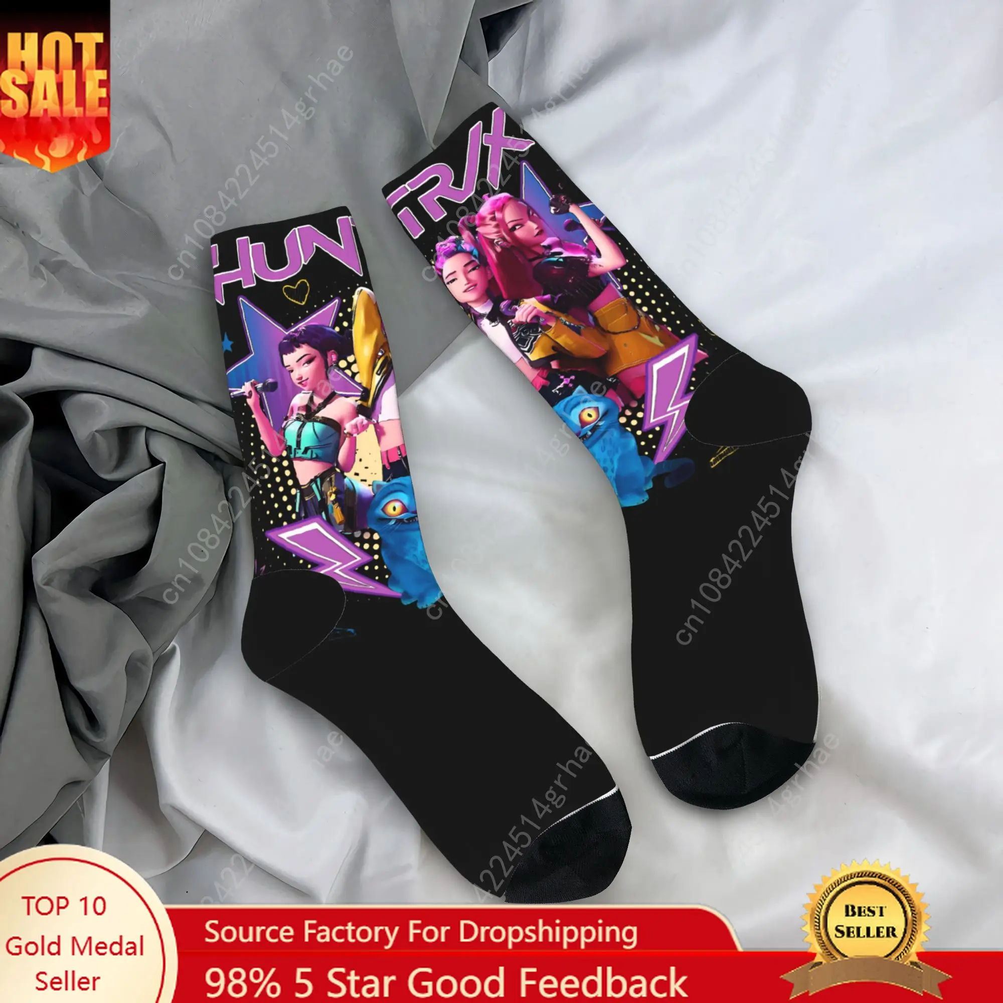 

Huntrix Kpop Saja Girls Kpop Demon Hunters Stockings Trendy Socks Soft Breathable Socks Autumn Climbing Anti Sweat Socks Gift