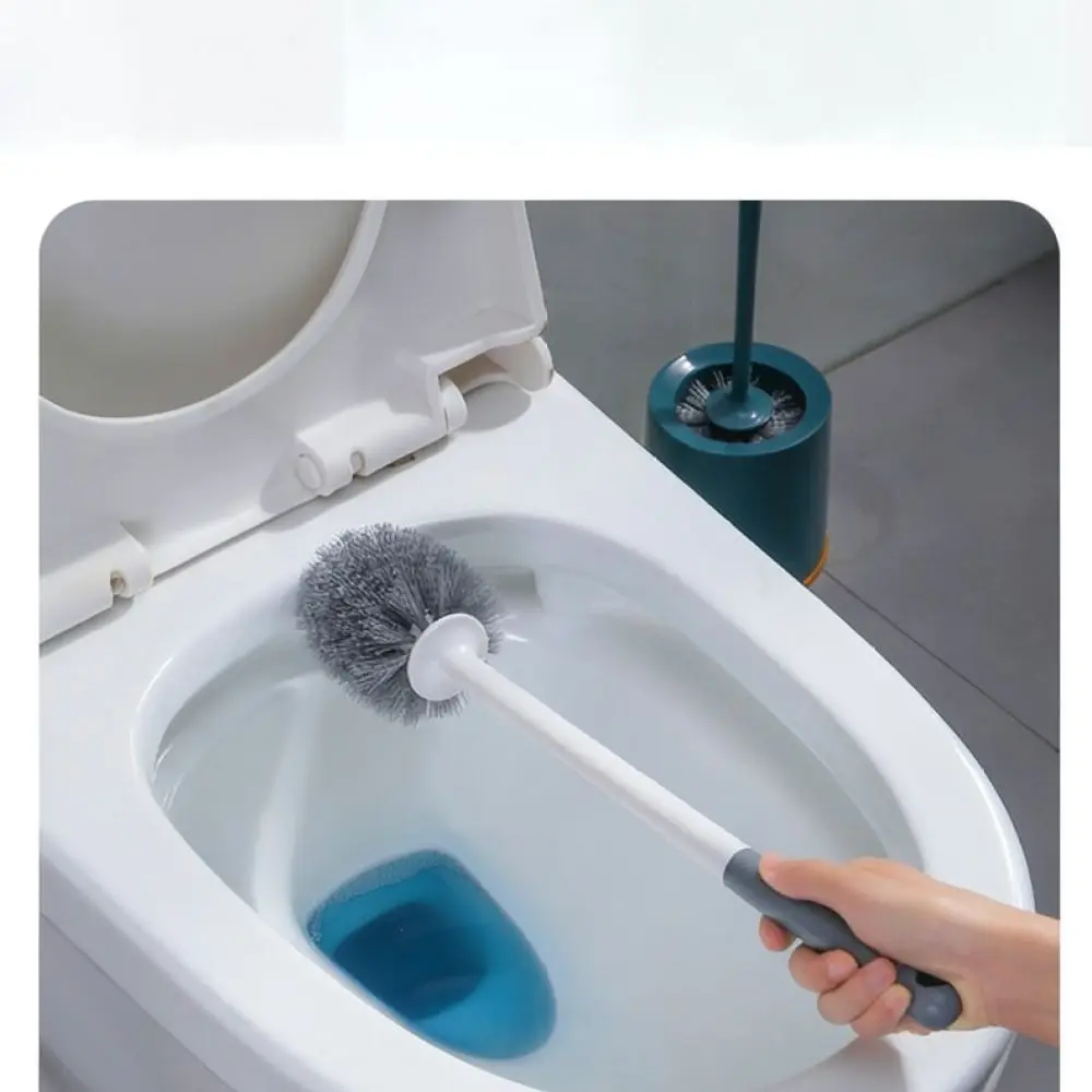 Space Saving Wall Mounted Toilet Brush Set Long Handle Scrubber Bathroom Cleaning Accessory For Efficient Deep Hygiene