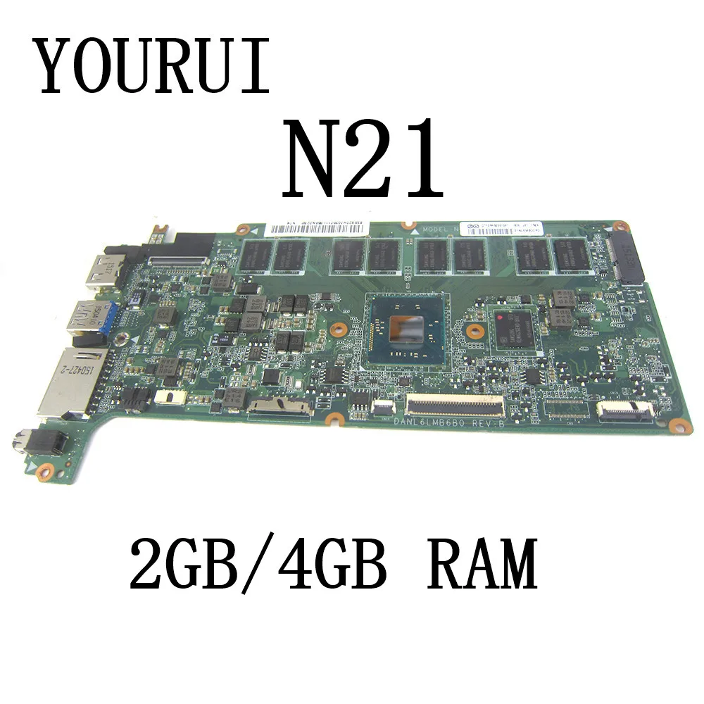 DANL6LMB6B0 For Lenovo  ChromeBook N21 Laptop Motherboard with N2840 CPU and 2GB/4GB RAM Mainboard