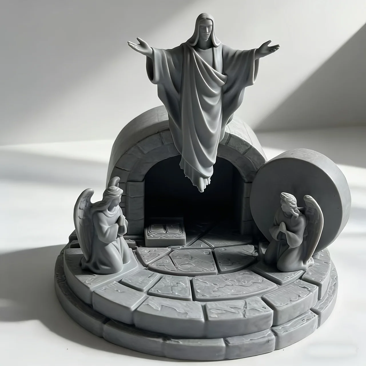 Ornement de la scène de la résurrection de Jésus en 1 pièce, style divin minimaliste moderne, décoration intérieure pour chambre à coucher, salon, bureau, entrée, décoration d'angle de prière d'église, cadeau créatif de foi religieuse