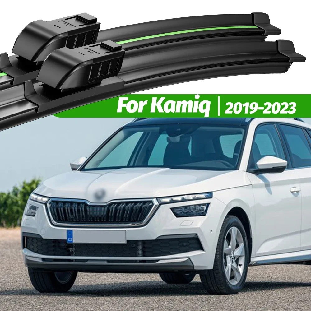 

For Skoda Kamiq 2019-2023 2pcs Front Windshield Wiper Blades 2020 2021 2022 Windscreen Window Accessories