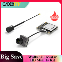 Caddx Walksnail Avatar HD Mini 1s Kit Mini 1s Lite VTX Kit V3 1080P Built-in 32G Storage for FPV Racing Drone 22ms Low Latency