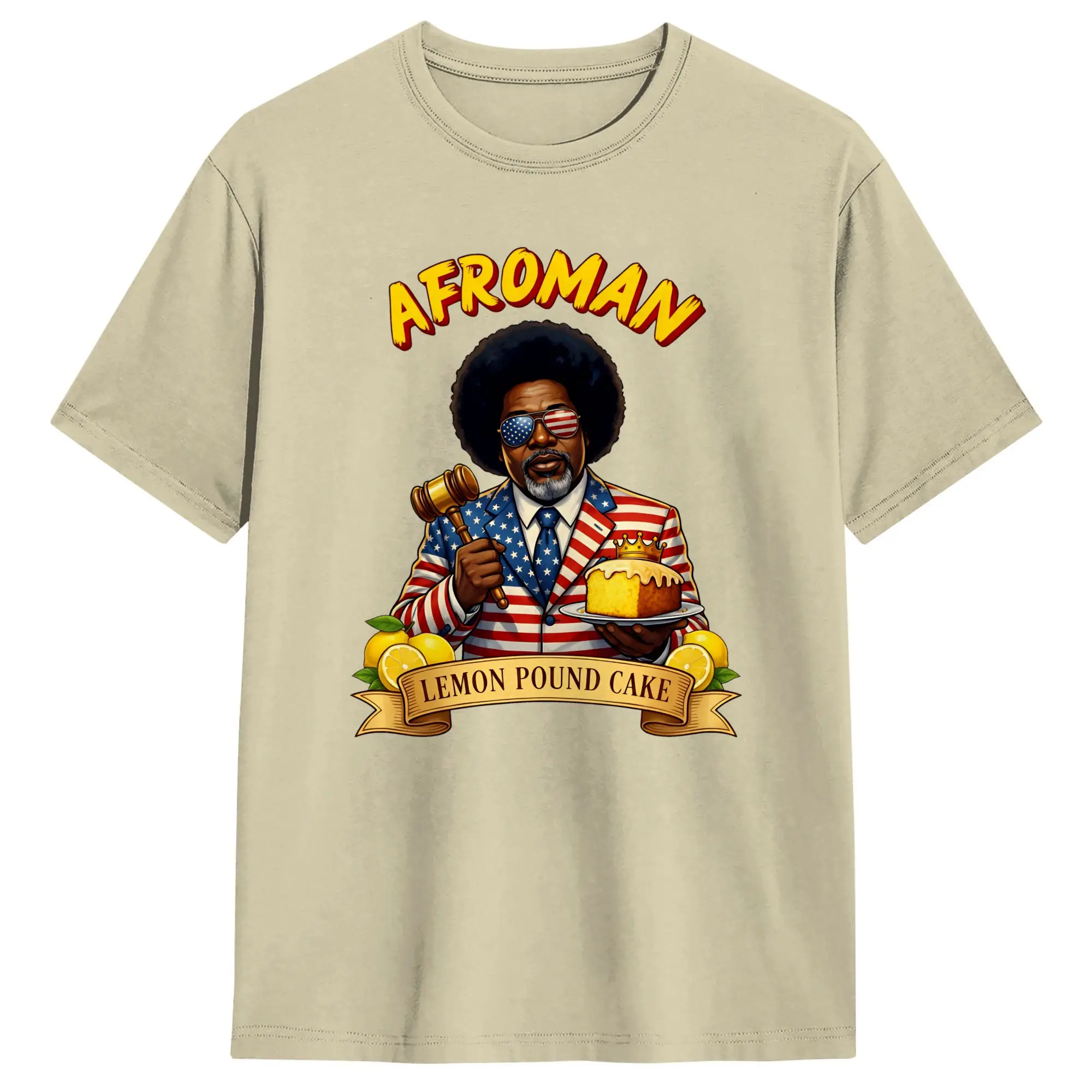 Afroman Lemon Pound Cake T Shirt for Men 100% Cotton Funny T-Shirts O Neck  Tees Short Sleeve Tops Plus Size