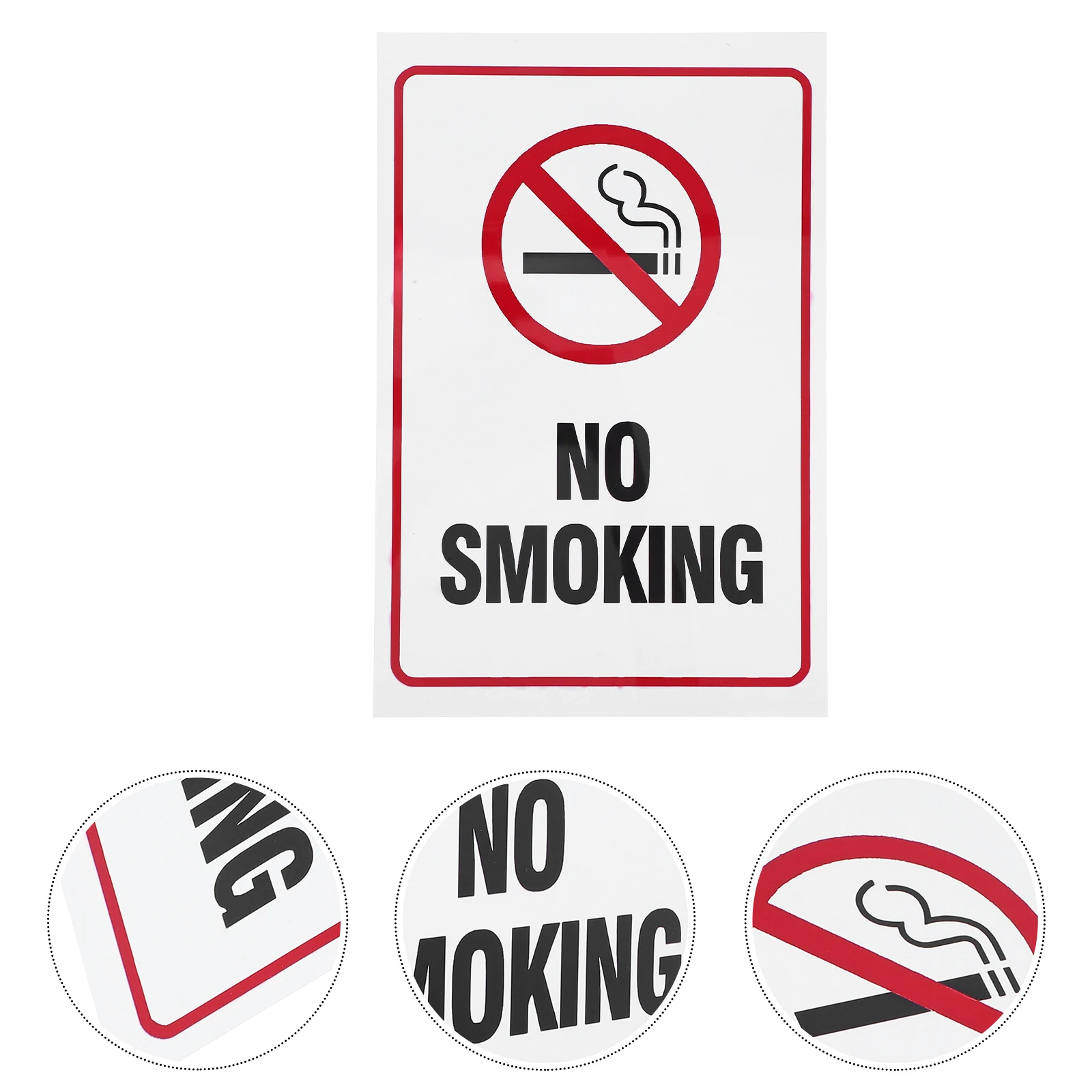 Aluminum No Smoking Business Warning Sign For Restaurant Home Outdoor Indoor Clear Message Convenient Installation