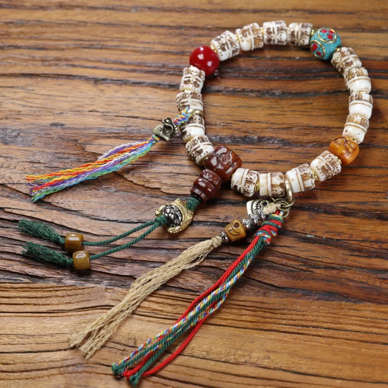 Yak Bone Skull Bracelet Men And Women, Ethnic Style Hand-Held Accessory