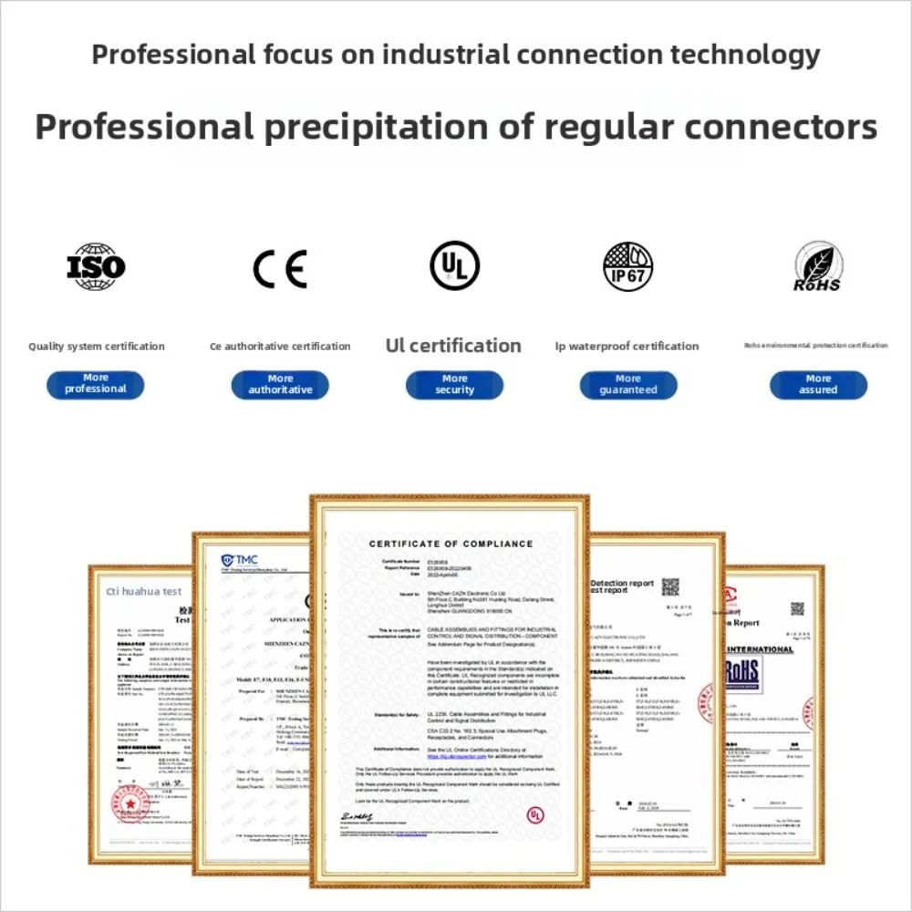 M12 codo recto formado sin blindaje 3P4 Pin 5 orificios 8PIN17 núcleo IP67 conector impermeable arnés de cables 1 2 5M