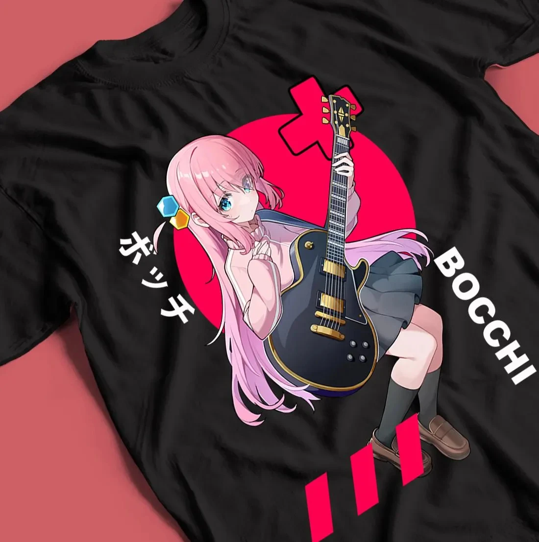 2026 Unisex 3D Colorful Guitar Girl Art Print Round Neck T-shirt Hair Character Graphic Short Sleeve Tee Casual Street Outfit