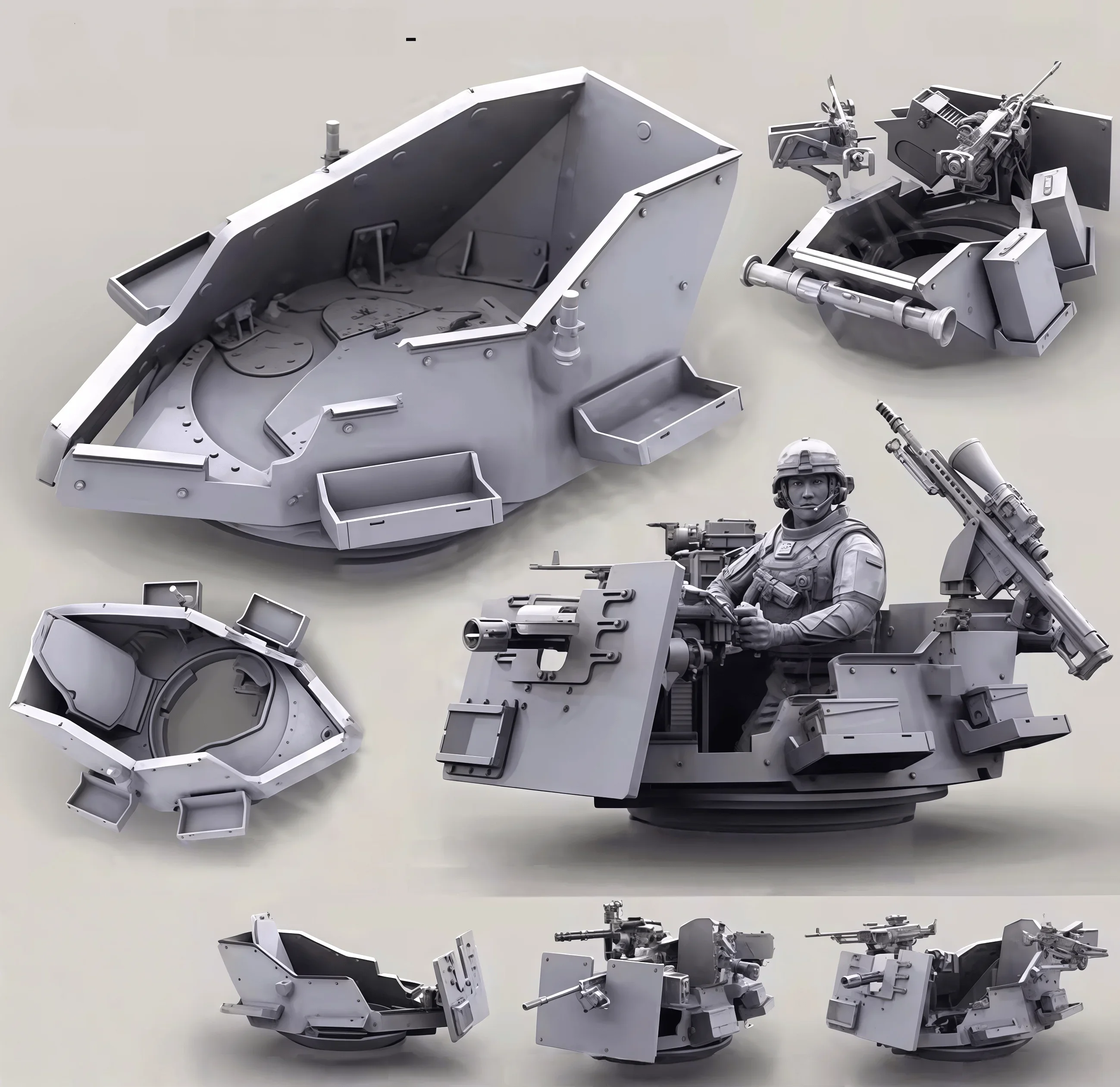 1/35 Resin Model Assembly Kit, GK， Rotating Table Accessories, Unpainted Need To Be Assembled