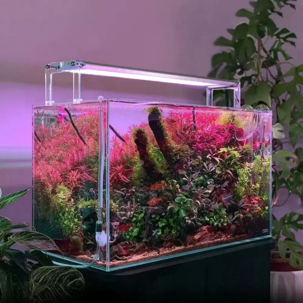 Week Aqua M Series LEDAquarium Light Water Grass Lamp Straddle Headlight Panel Button Version APP Timing Dimming RGB-UV LED LAMP