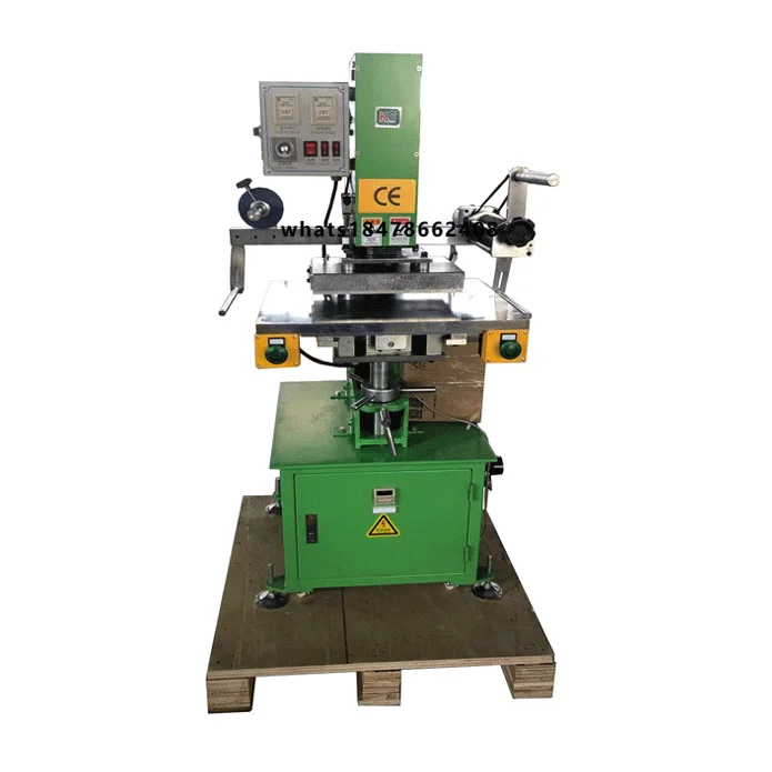High Quality Semi-Automatic Pneumatic Flat Hot Foil Stamping Machine Wide Purpose Leather Heat Press New Plate Motor Pump