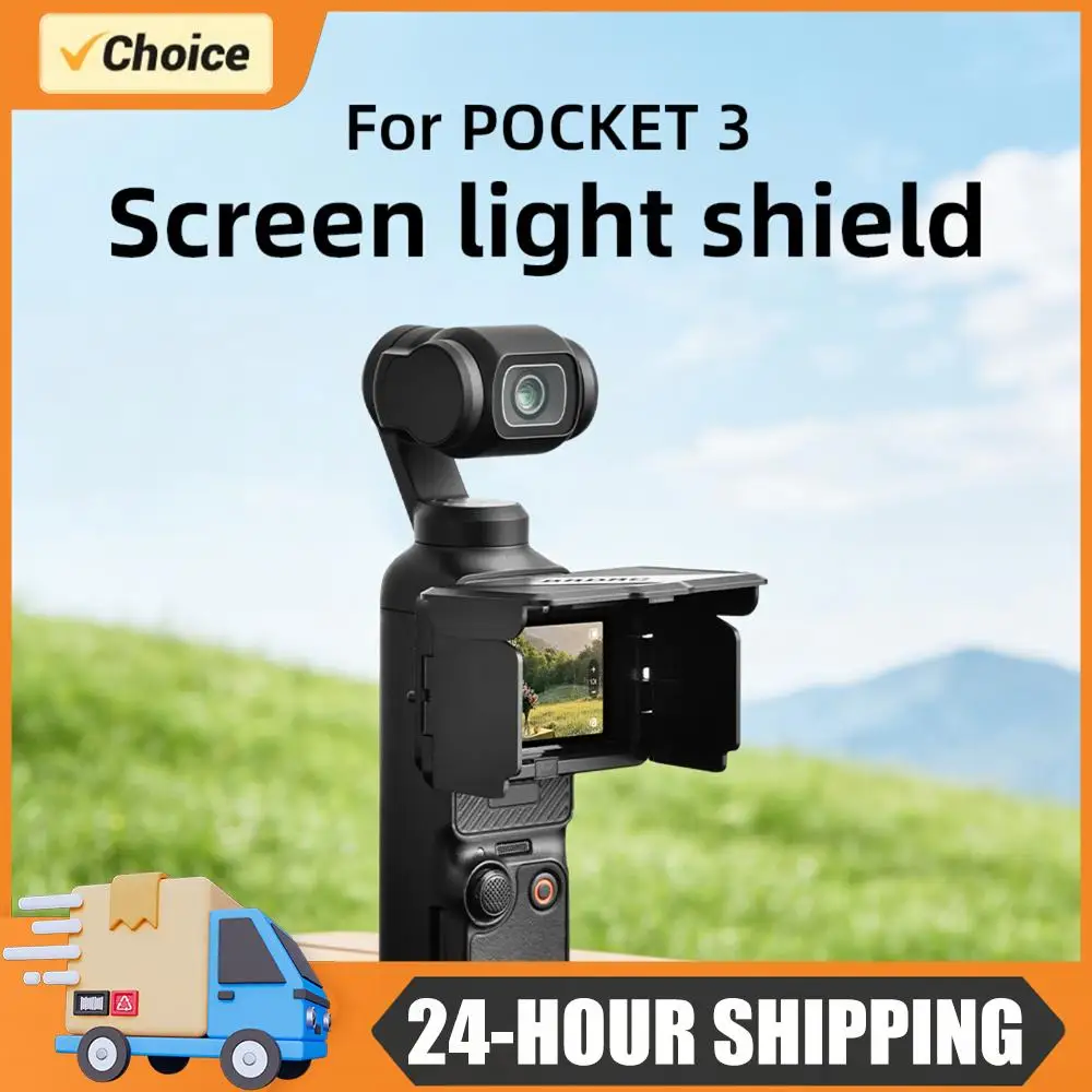 Sunshade Lens Protective Cover Hood 3 Sided Foldable Anti-Glare & Sunlight Blocking Ultra-Light 15g for  Pocket 3 Accessories