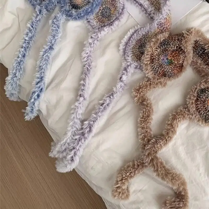 

Вязаные повязки на голову в студенческом стиле, зимние наушники, вязаные крючком, мягкие, теплые, удобные