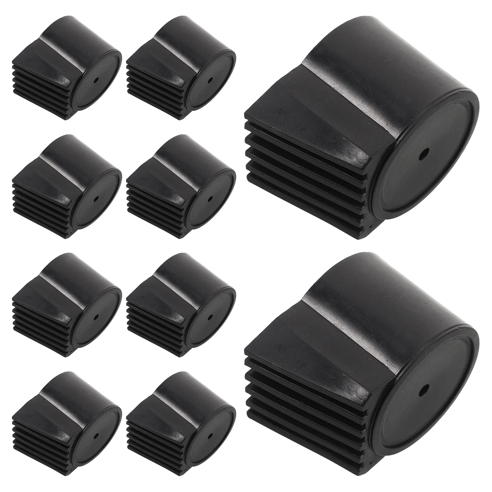10Pcs Round Plastic Tubing Plugs Hammock Stand Foot Caps Black 38Mm Tube End for Outdoor Hanging Egg Chair Porch Swing Furniture