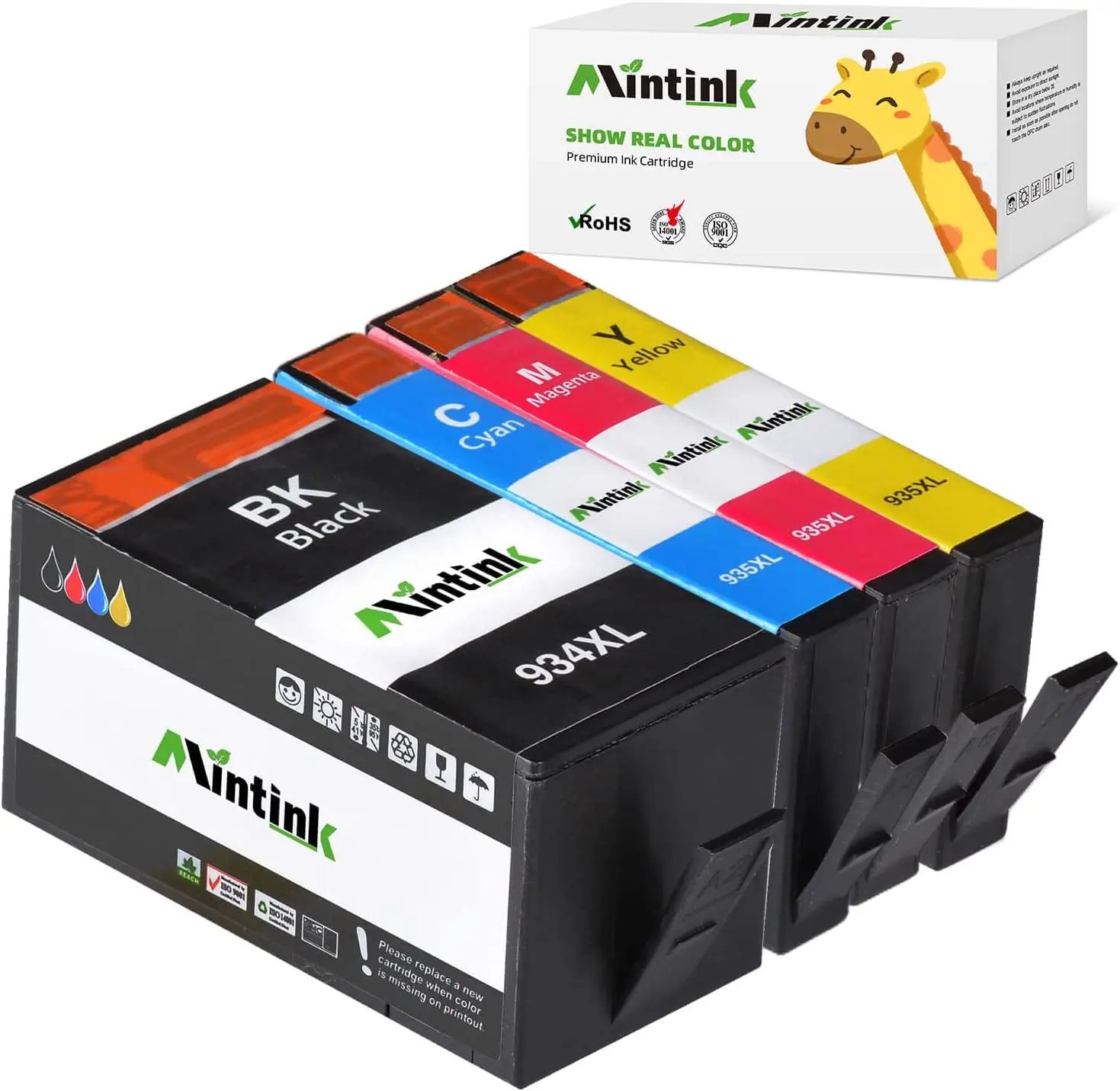 

Mintink 934 935 Ink cartridges Combo Pack Replacement for 934XL 935XL Work with Officejet Pro 6830 6230 6815 6835 6812 6820 6220