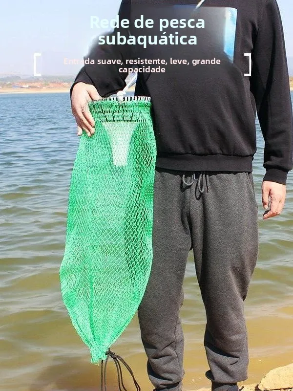 diving-fishing-net-bag-seafood-collection-lobster-trap-durable-nylon-material-foldable-design-for-underwater-fishing-and-scub
