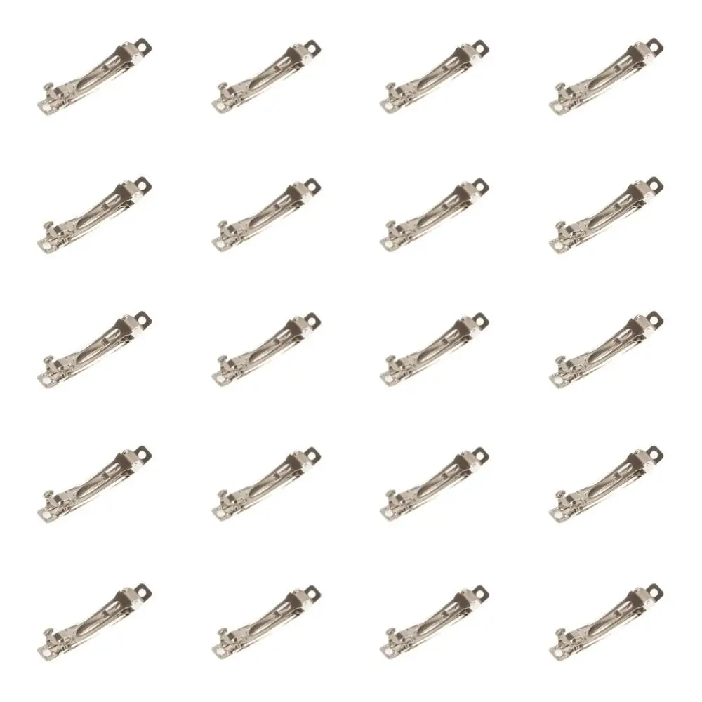 

20Pcs Metal DIY Spring Clips Silver Base Hair Clips DIY Hairpins French Clip French Barrette Metal Spring Hair Clip Children