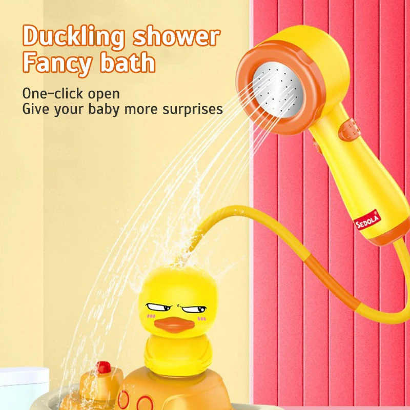 New Bath Toys Baby Water Game Pirate Ship Duck Model Faucet Shower Electric Spray For Kids Swimming Bathroom Children Gifts