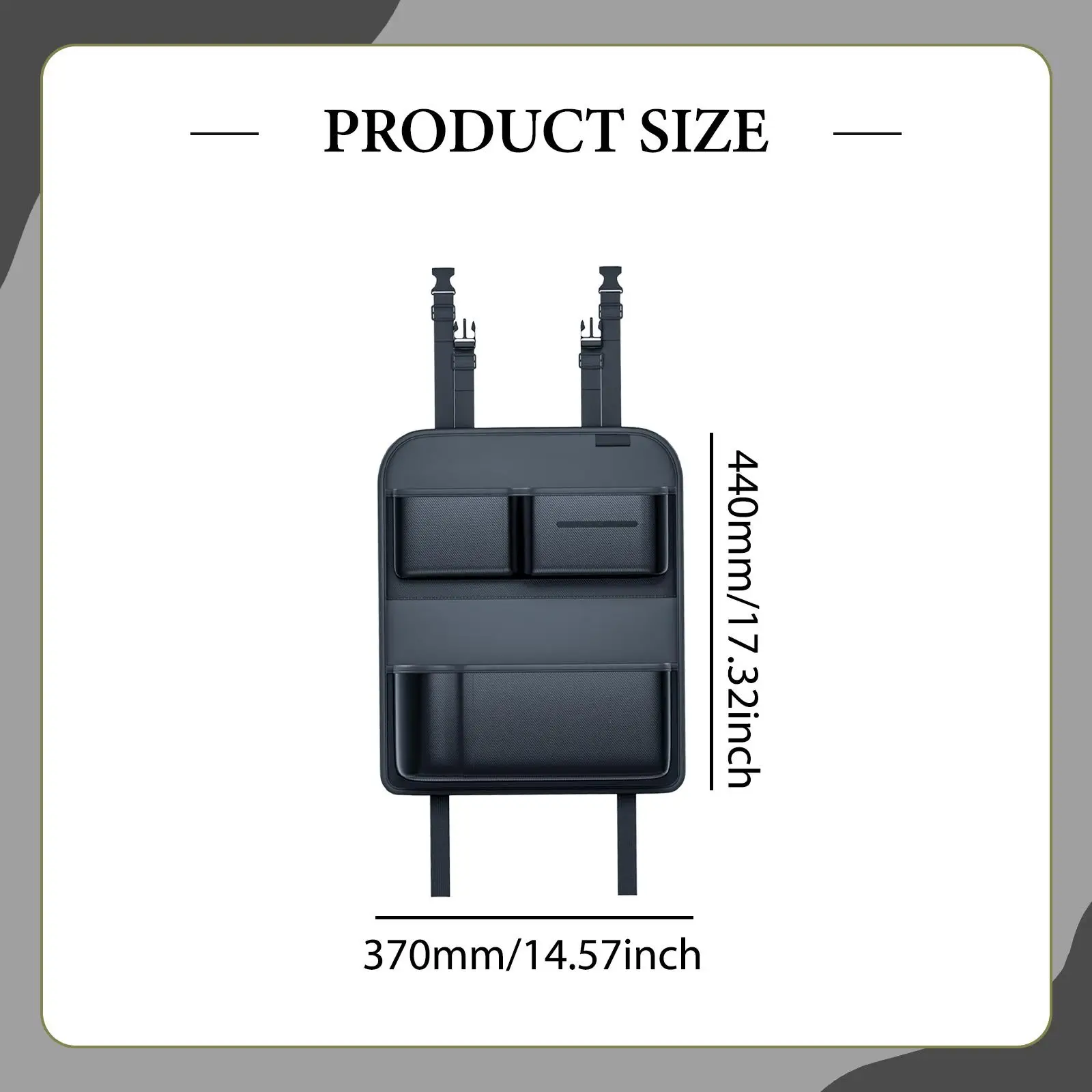 

Car Backseat Organizer PU Leather Hanging Storage Pocket Multiple Compartments for Vehicle Interior Car Seat