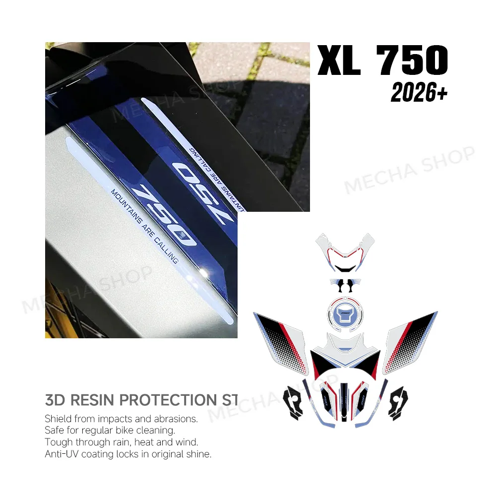 For Transalp XL 750 2026 Full Tank Motorcycle Accessories 3D Resin Sticker Protection Decal